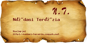 Nádasi Terézia névjegykártya