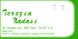 terezia nadasi business card